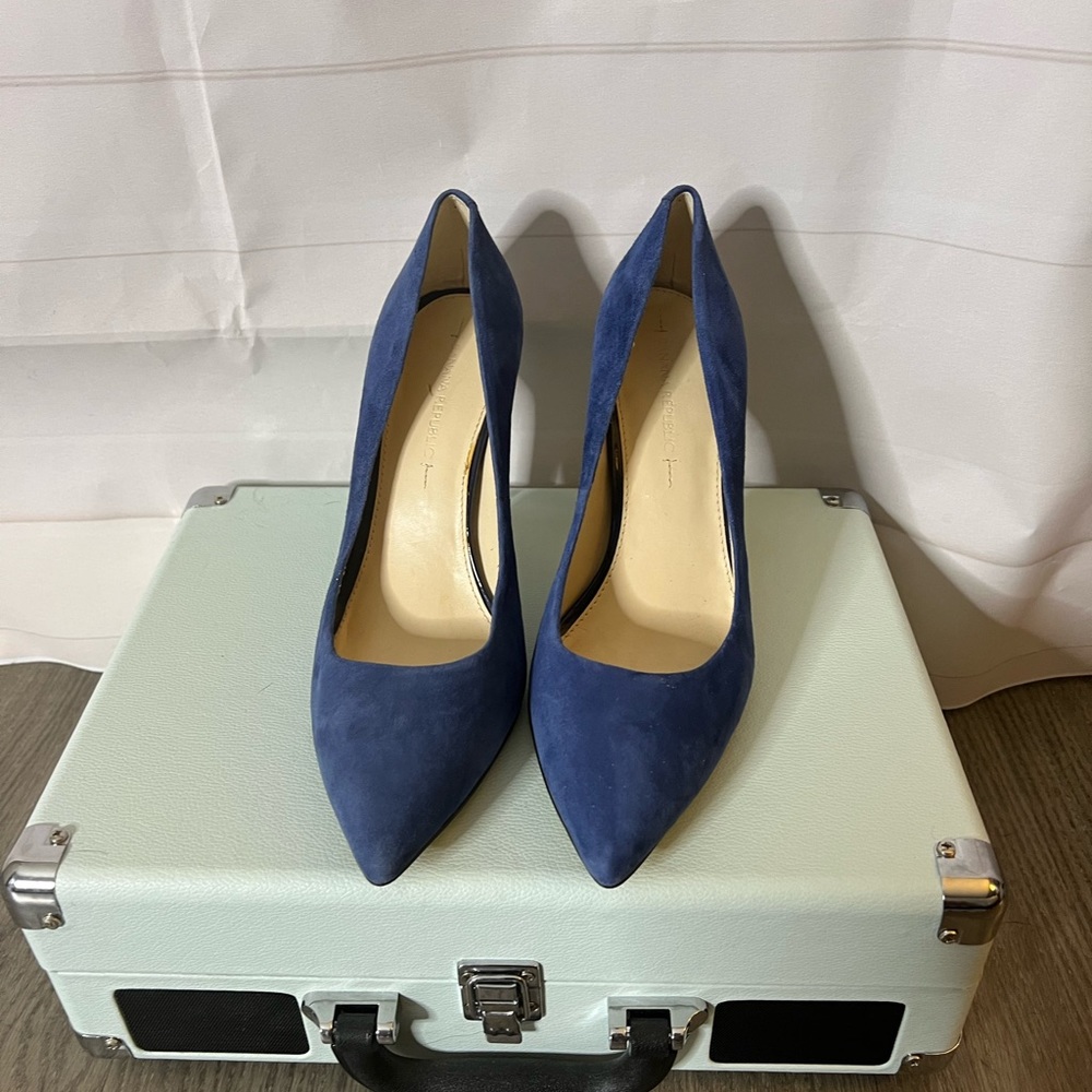Banana Republic Blue Suede Heels